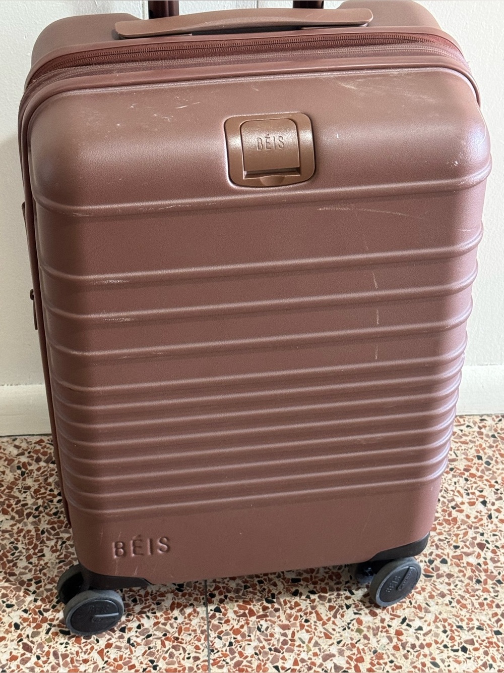 BEIS Compact Carry-On Spinner in Chocolate Brown - Picture 2 of 12